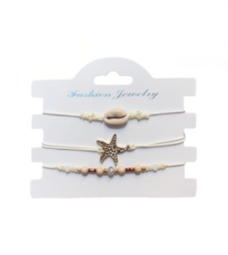 WHITE STAR ANKLET