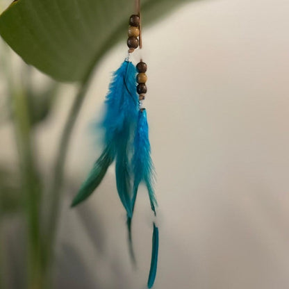 FEATHER HAIR BAND BLUE