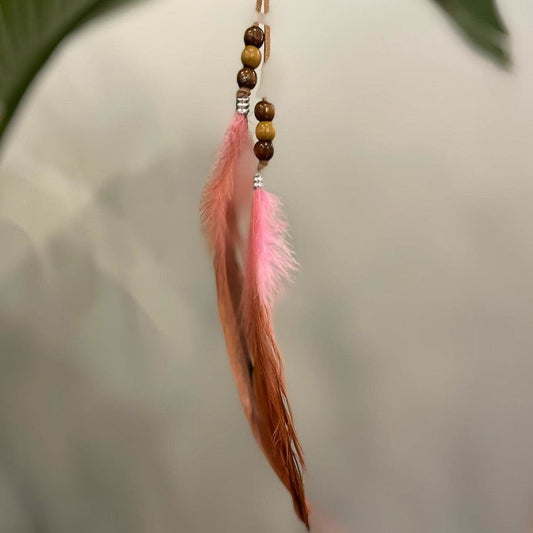 FEATHER HAIR BAND PINK