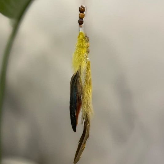 FEATHER HAIR BAND YELLOW